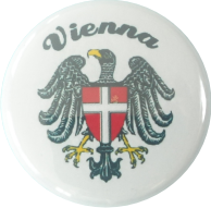 Wien Wappen Button Schrift vienna